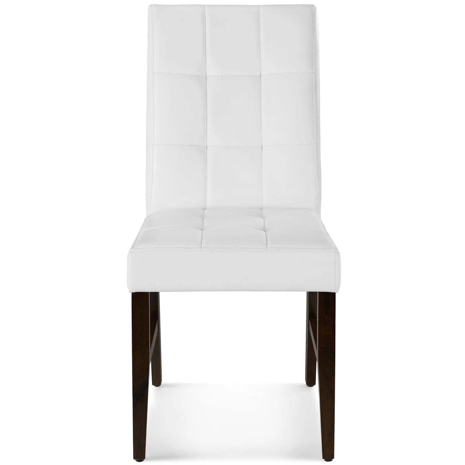 Promulgate Biscuit Tufted Upholstered Faux Leather Dining Side Chair Set of 2 by Modway