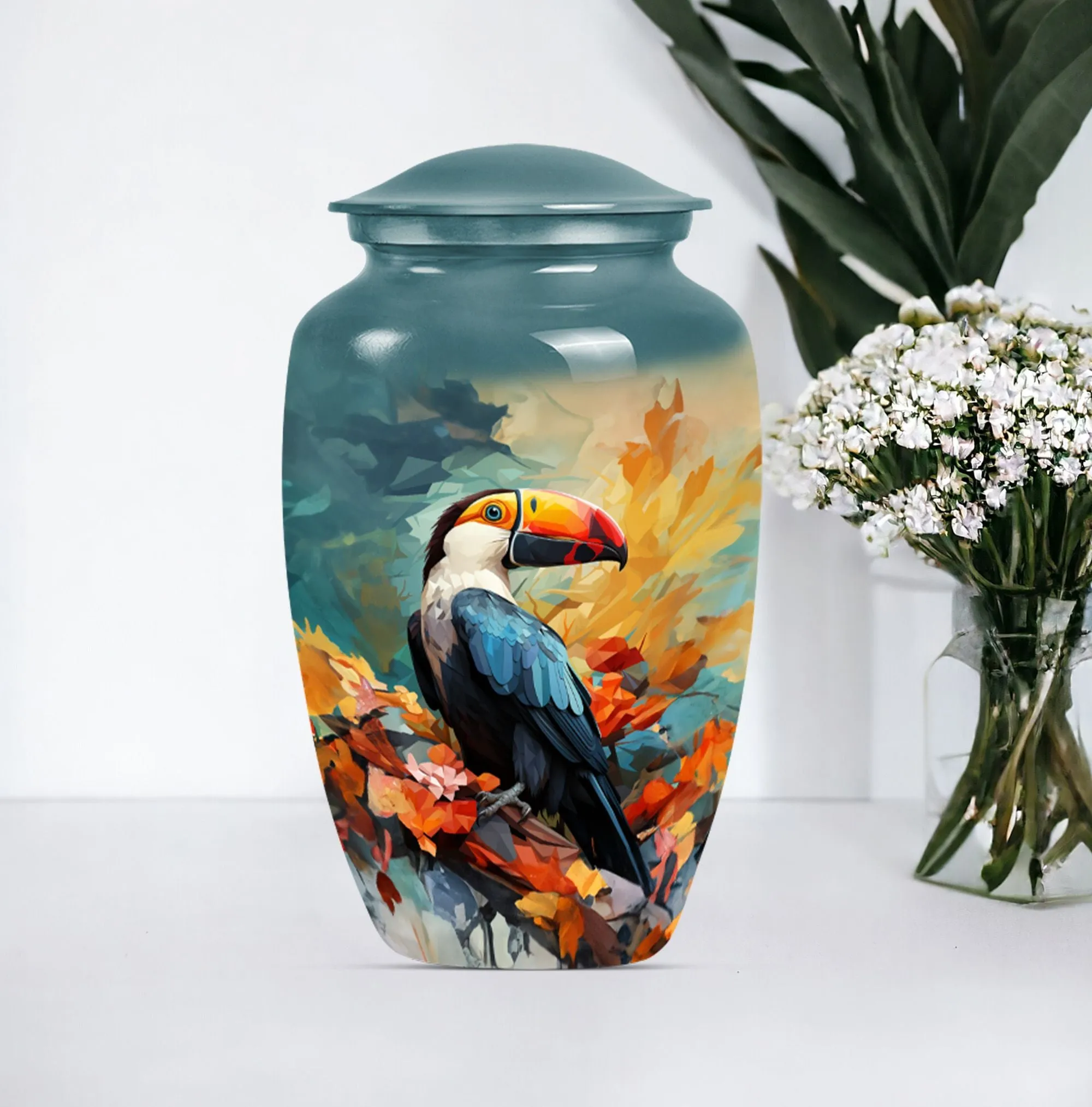Puffin Bird Tribute: Elegant Memorial Urn for Loved Ones