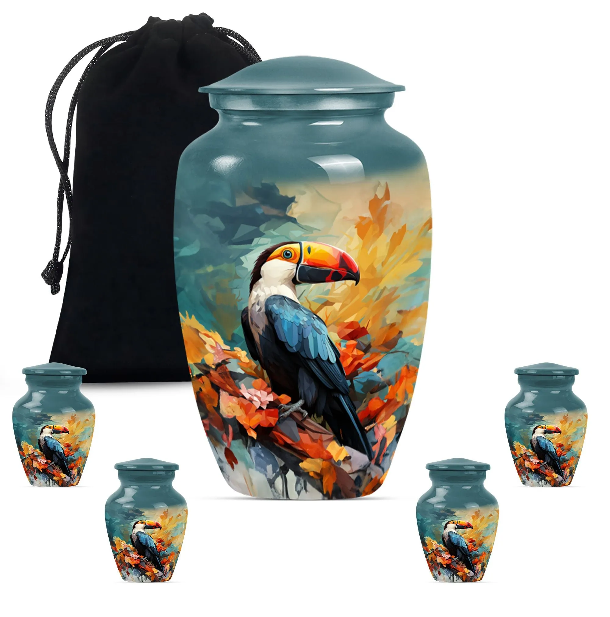 Puffin Bird Tribute: Elegant Memorial Urn for Loved Ones