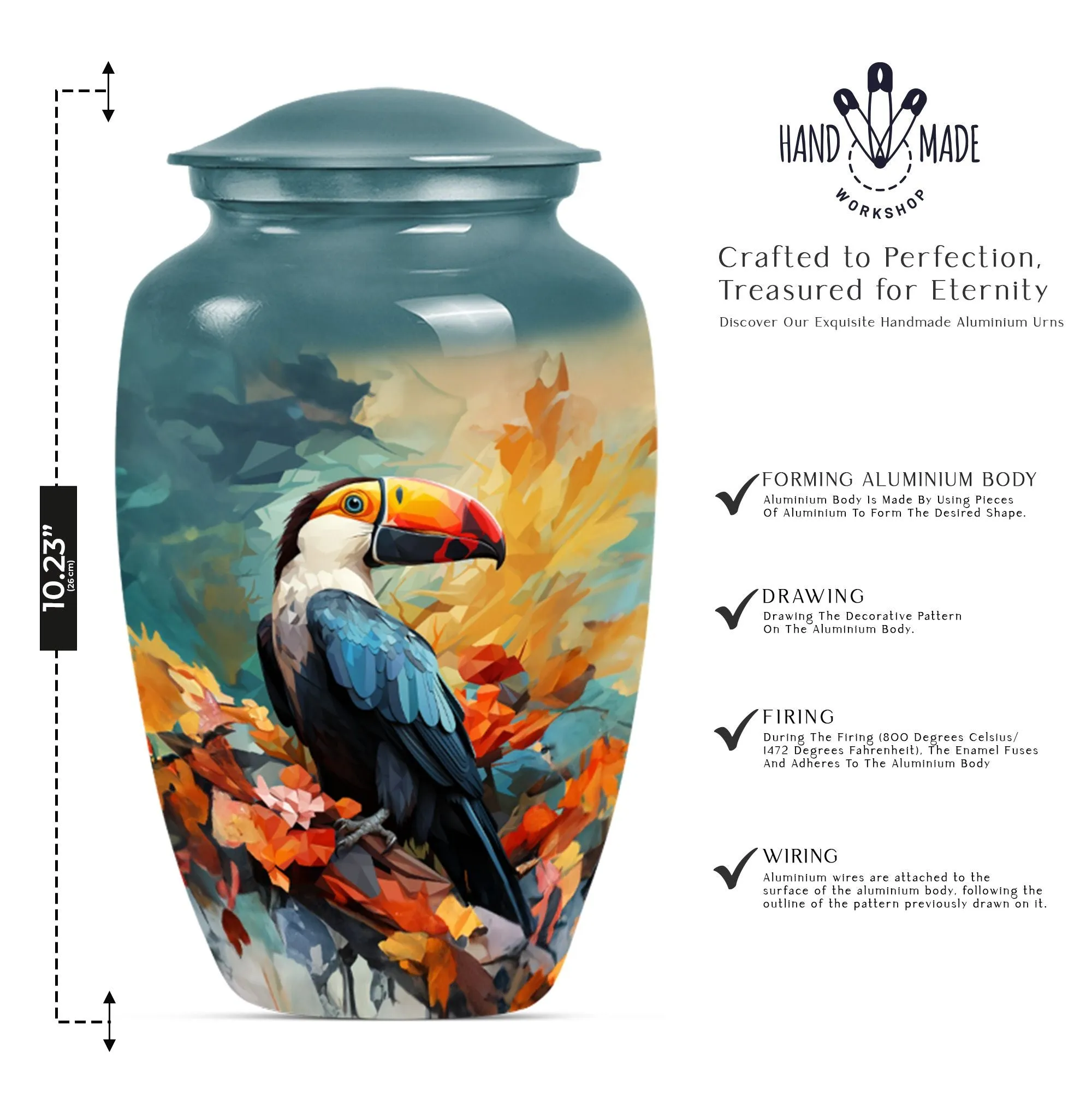 Puffin Bird Tribute: Elegant Memorial Urn for Loved Ones