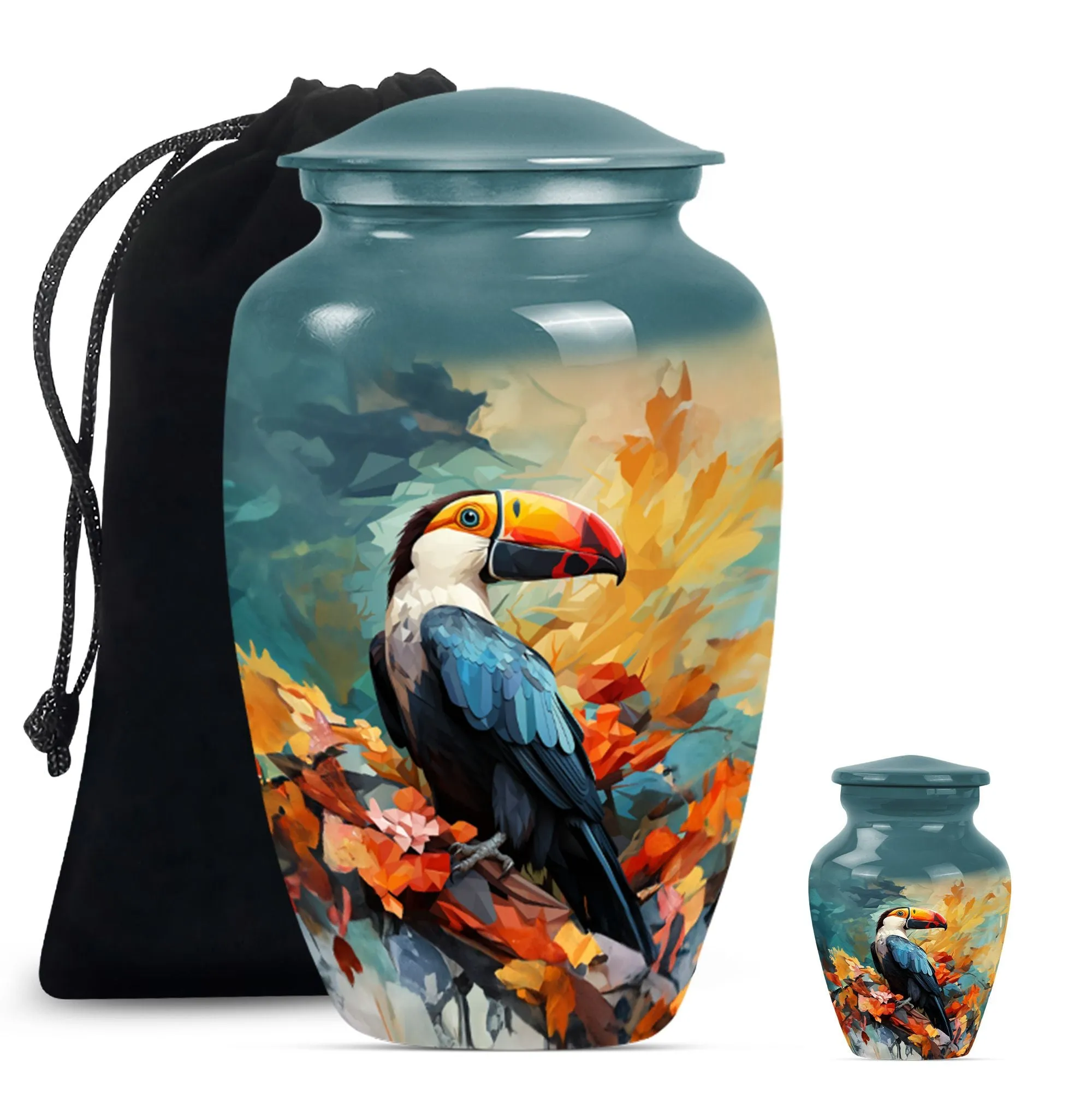 Puffin Bird Tribute: Elegant Memorial Urn for Loved Ones