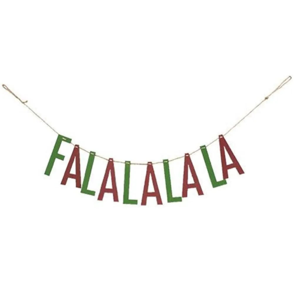 *"Fa La La" Wooden Garland