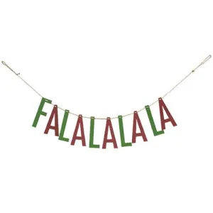 *"Fa La La" Wooden Garland