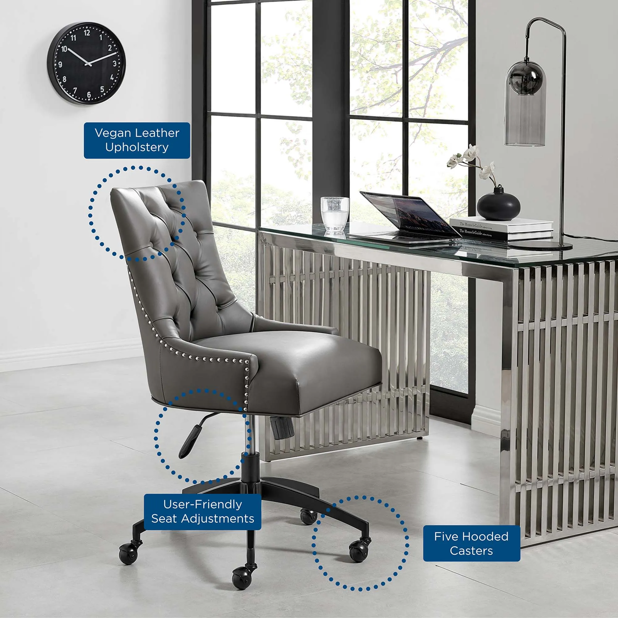 Regent Tufted Vegan Leather Office Chair by Modway