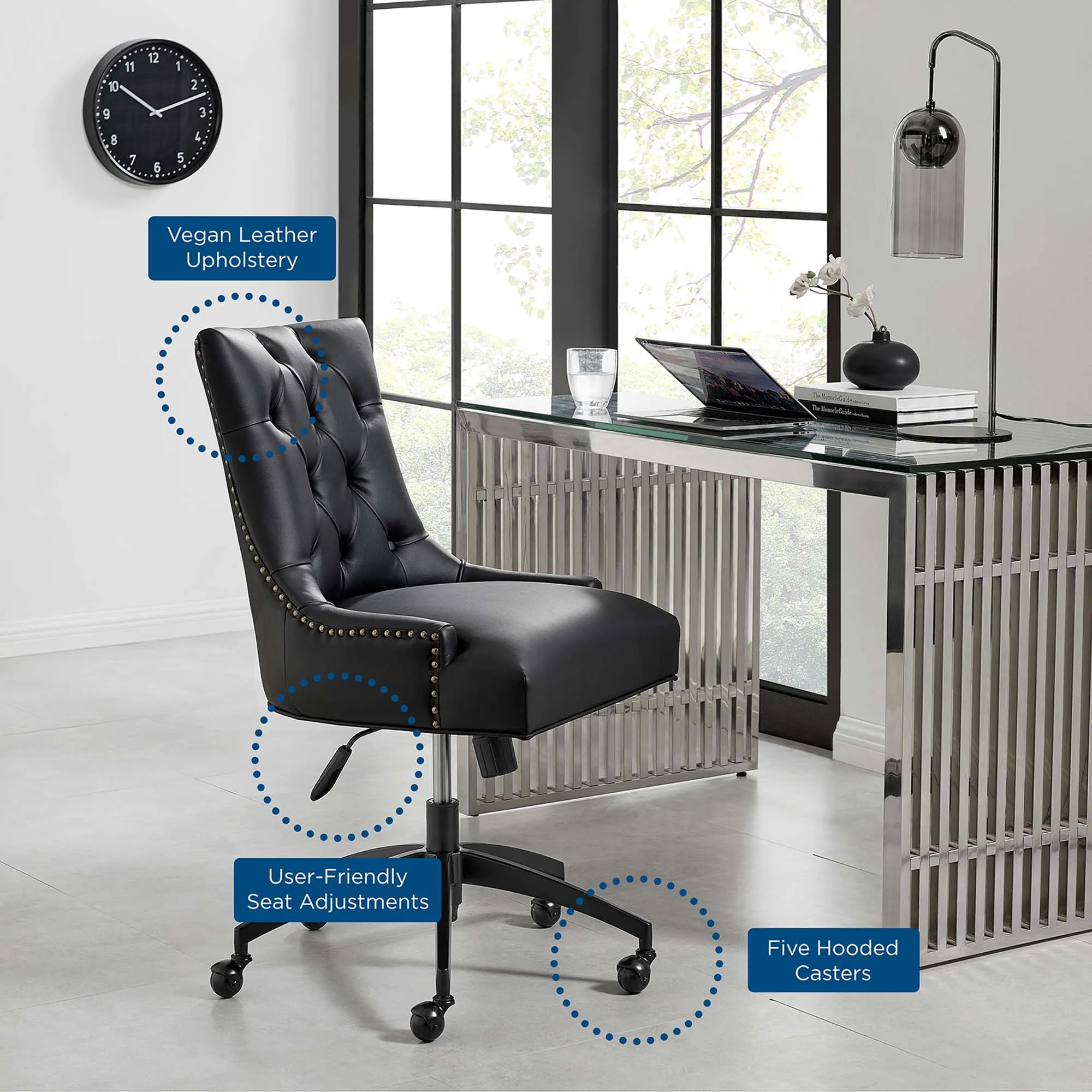 Regent Tufted Vegan Leather Office Chair by Modway