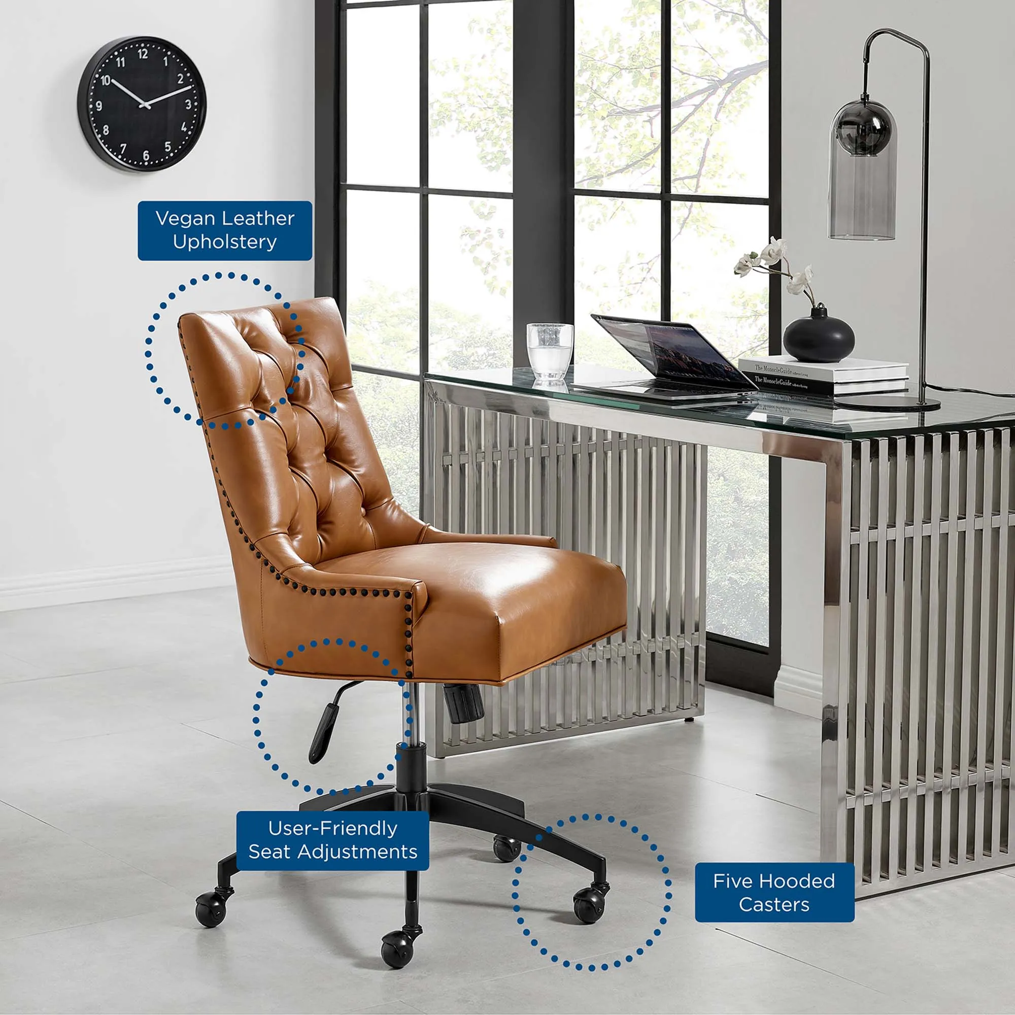 Regent Tufted Vegan Leather Office Chair by Modway