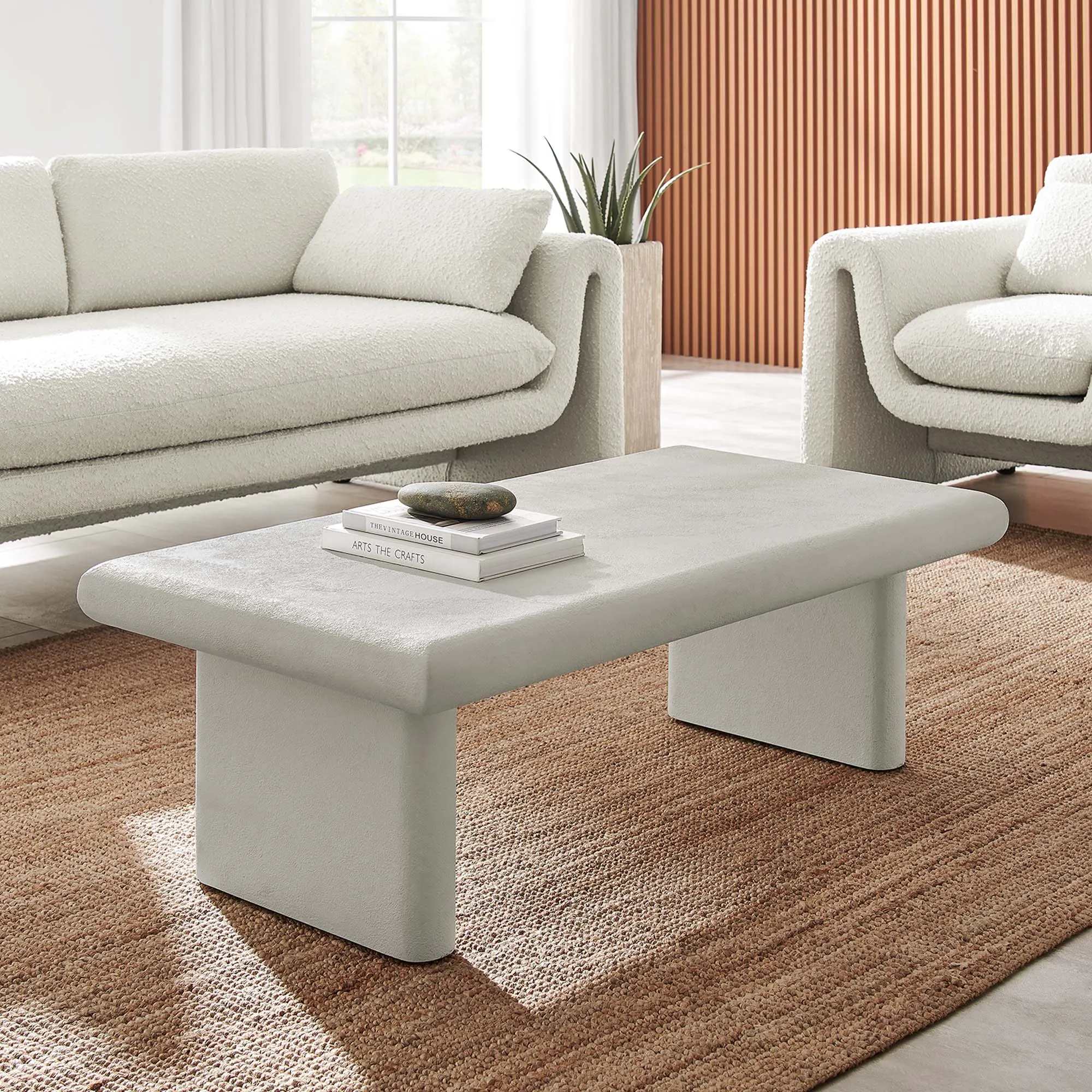 Relic Concrete Textured Coffee Table by Modway