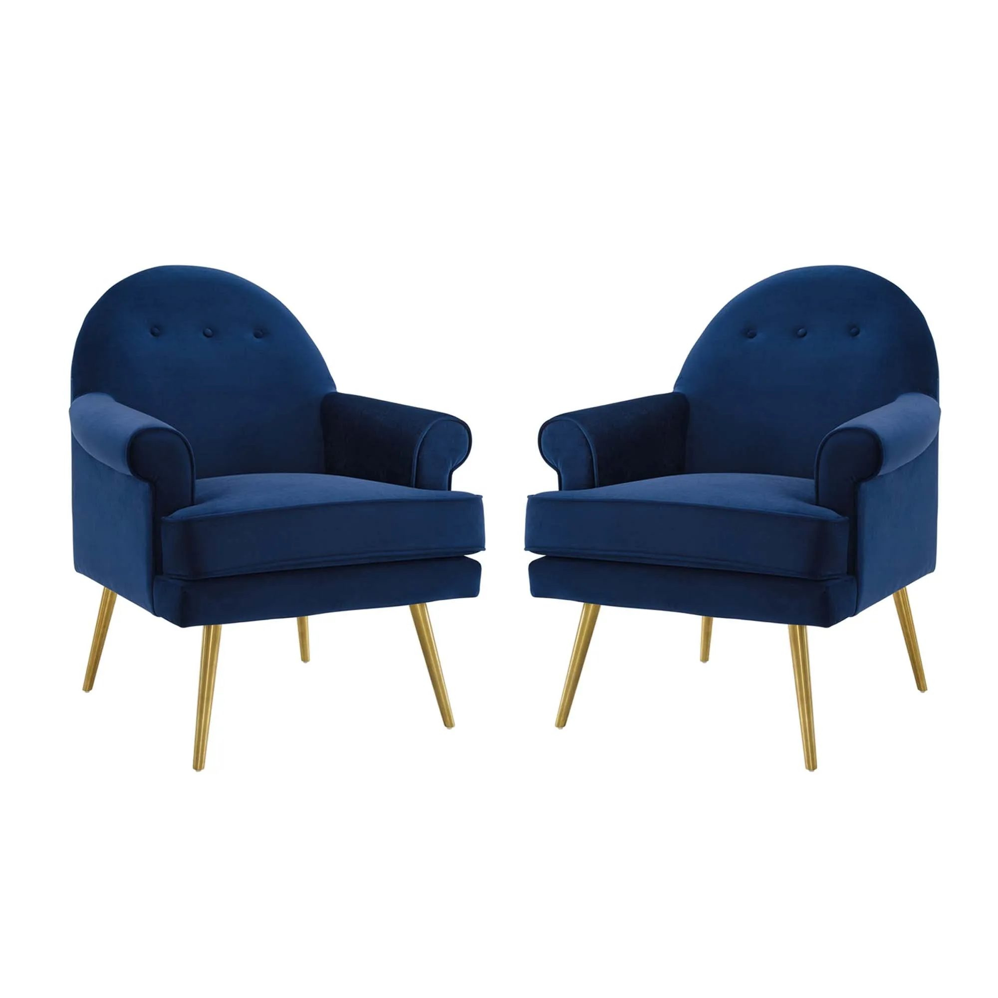 Revive Armchair Performance Velvet Set of 2 by Modway