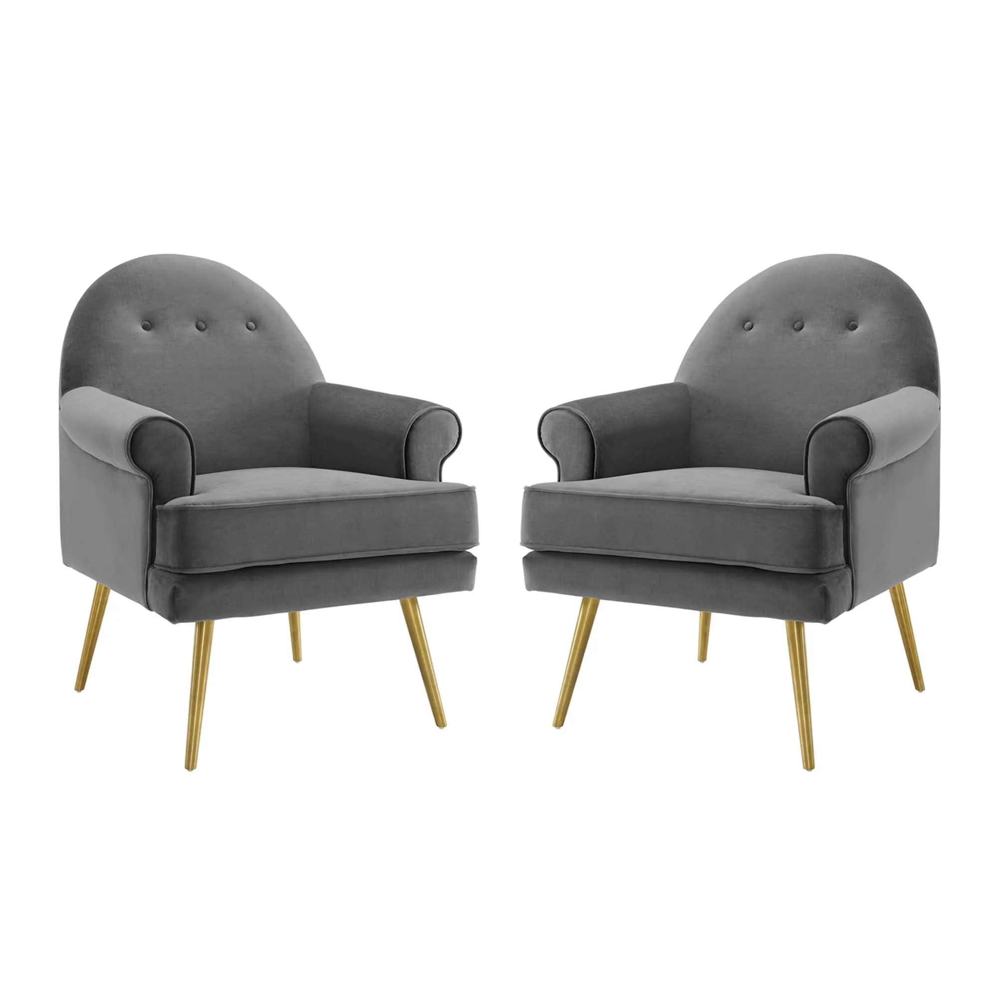 Revive Armchair Performance Velvet Set of 2 by Modway