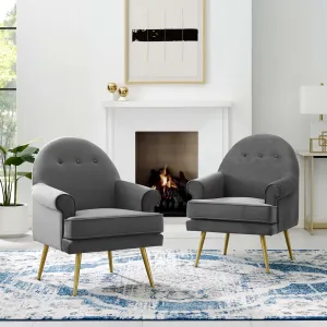 Revive Armchair Performance Velvet Set of 2 by Modway
