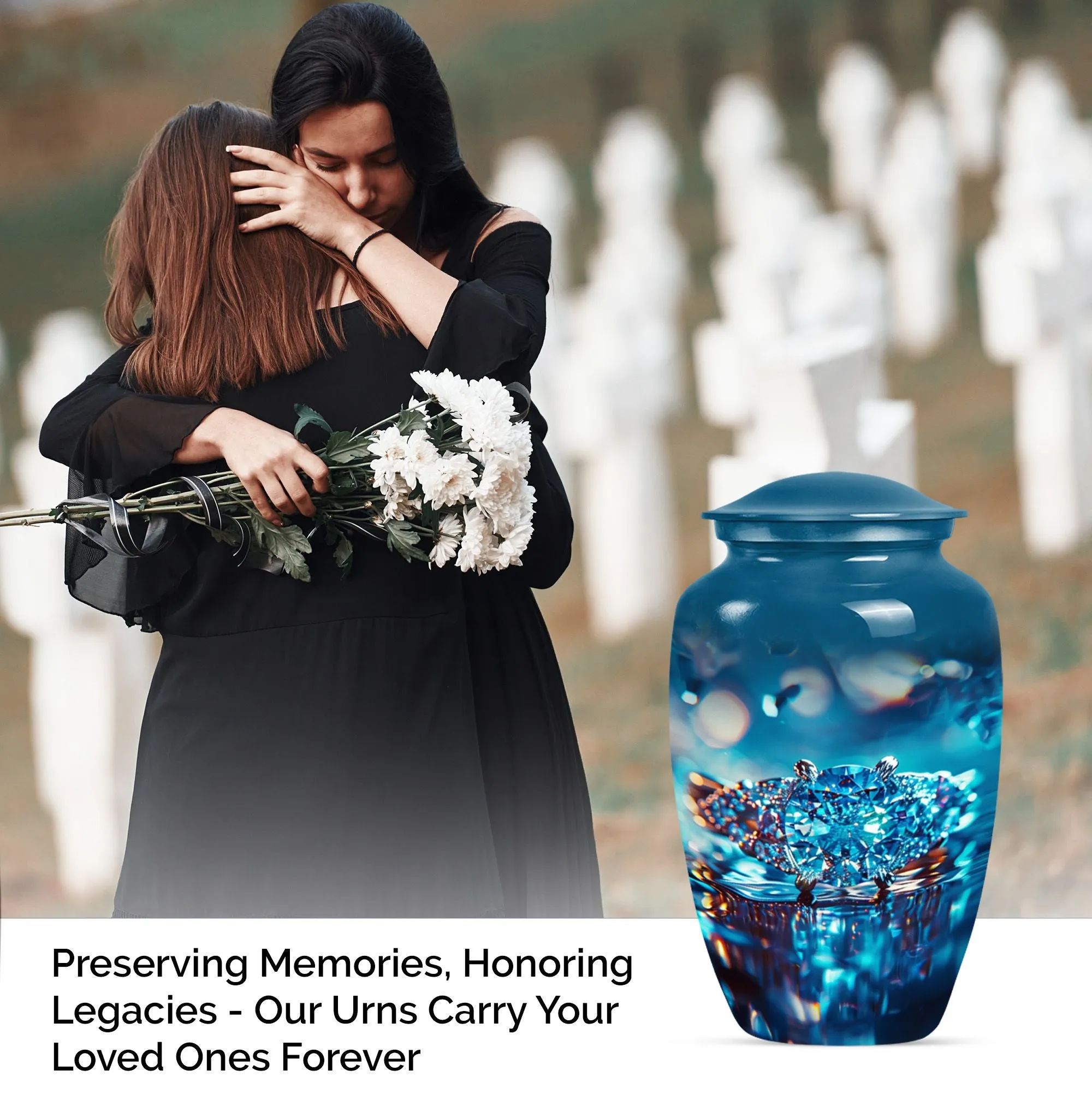 Ring Urn Eternity: Commemorative Funeral Cremation Keepsake