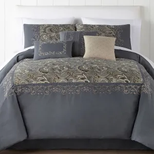 Riverbrook Home Caliana 7-pc. Embroidered Comforter Set Blue - Full