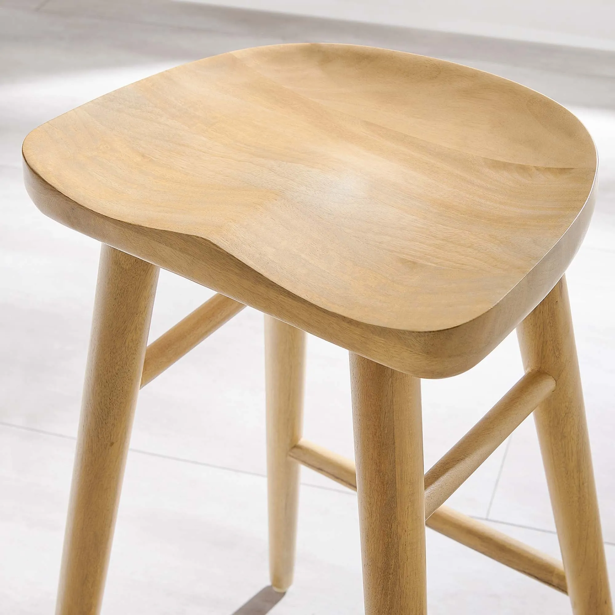Saville Backless Wood Counter Stools - Set of 2 by Modway