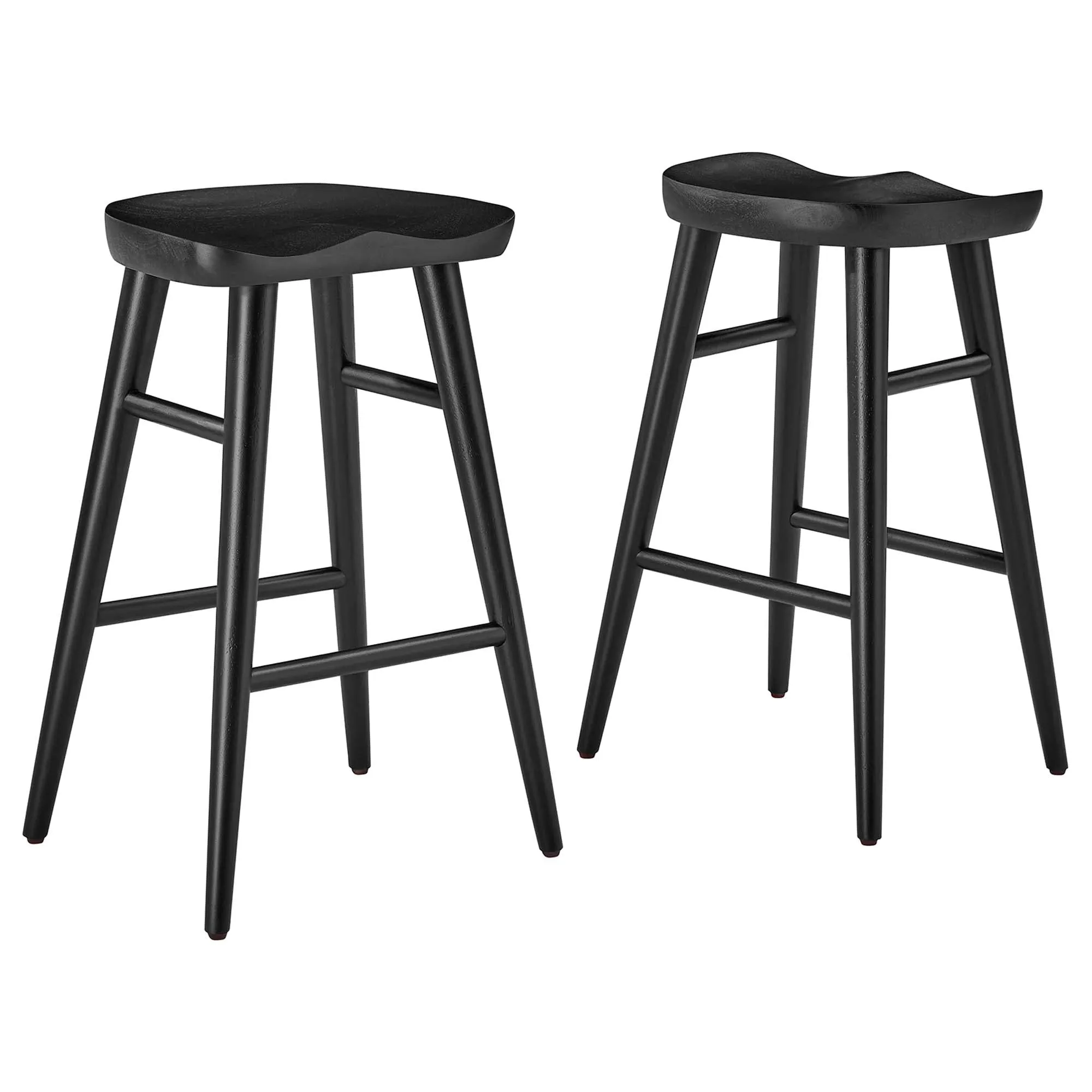 Saville Backless Wood Counter Stools - Set of 2 by Modway
