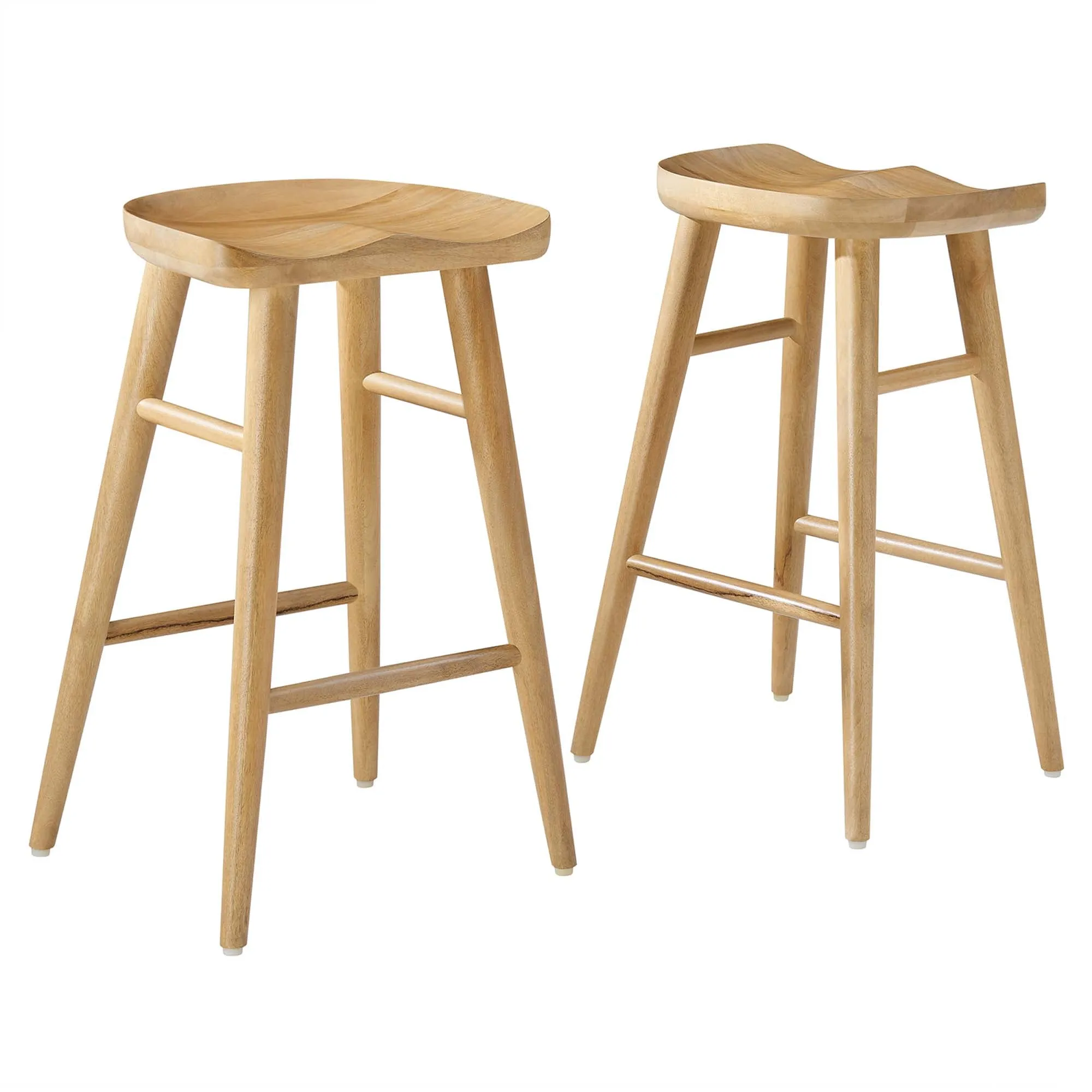 Saville Backless Wood Counter Stools - Set of 2 by Modway