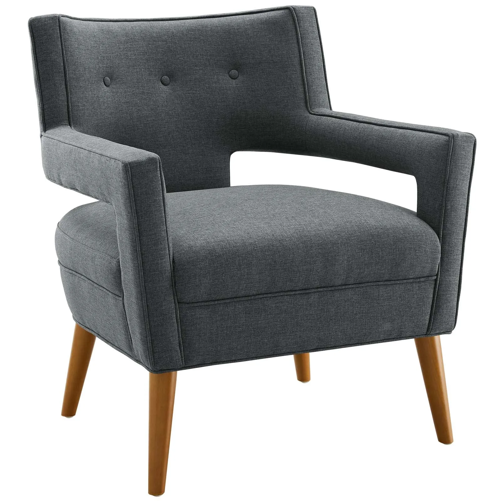 Sheer Upholstered Fabric Armchair Set of 2 by Modway