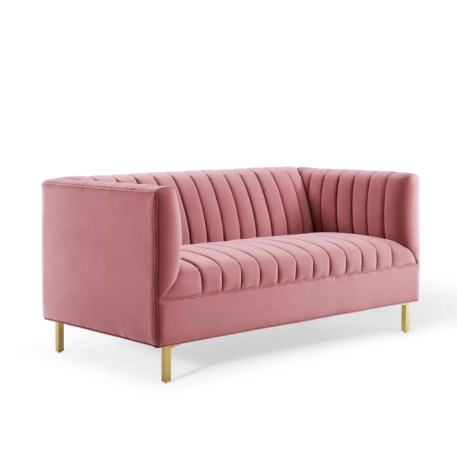 Shift Channel Tufted Performance Velvet Loveseat by Modway