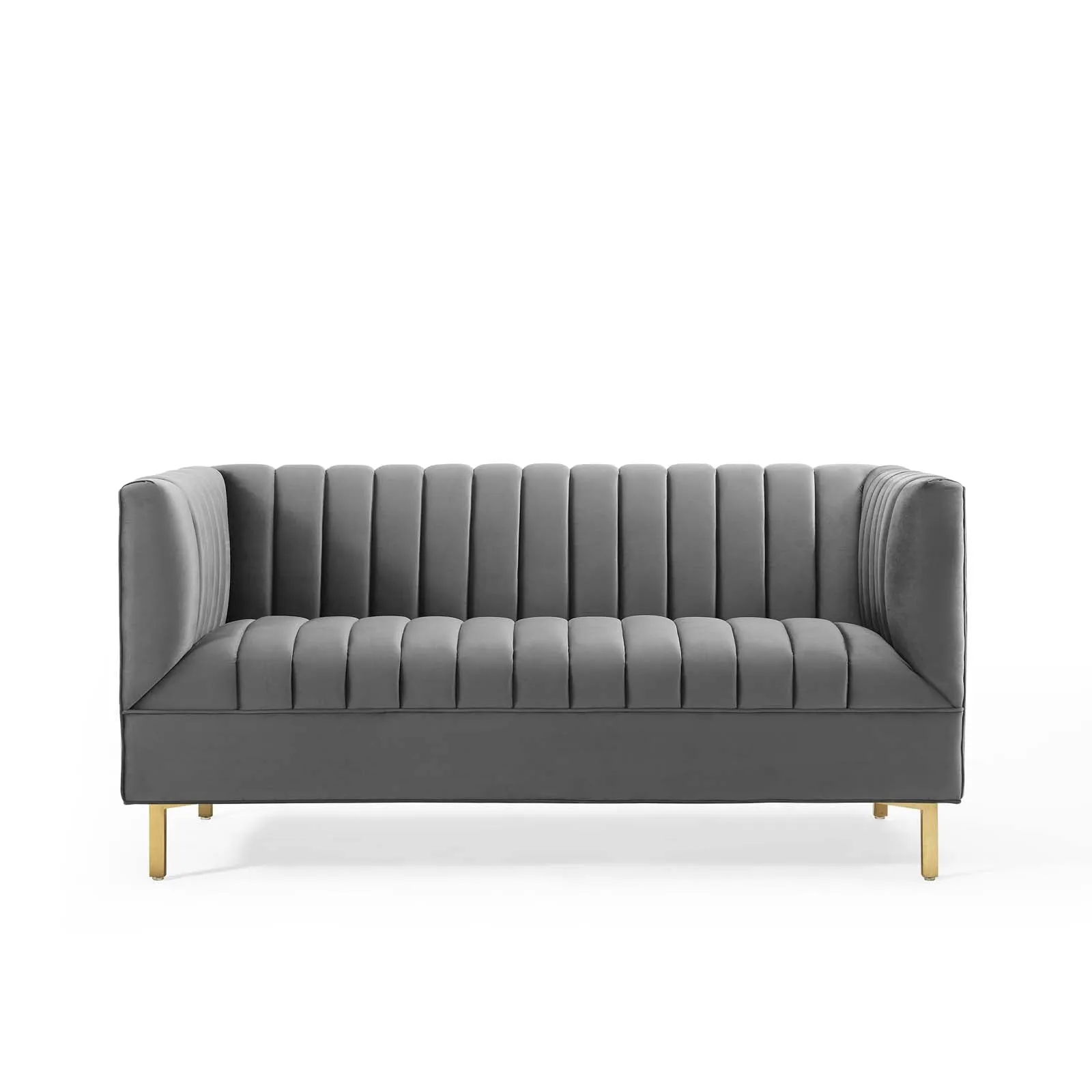 Shift Channel Tufted Performance Velvet Loveseat by Modway