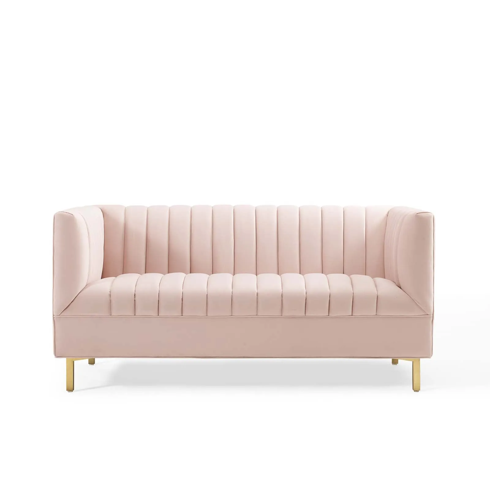 Shift Channel Tufted Performance Velvet Loveseat by Modway