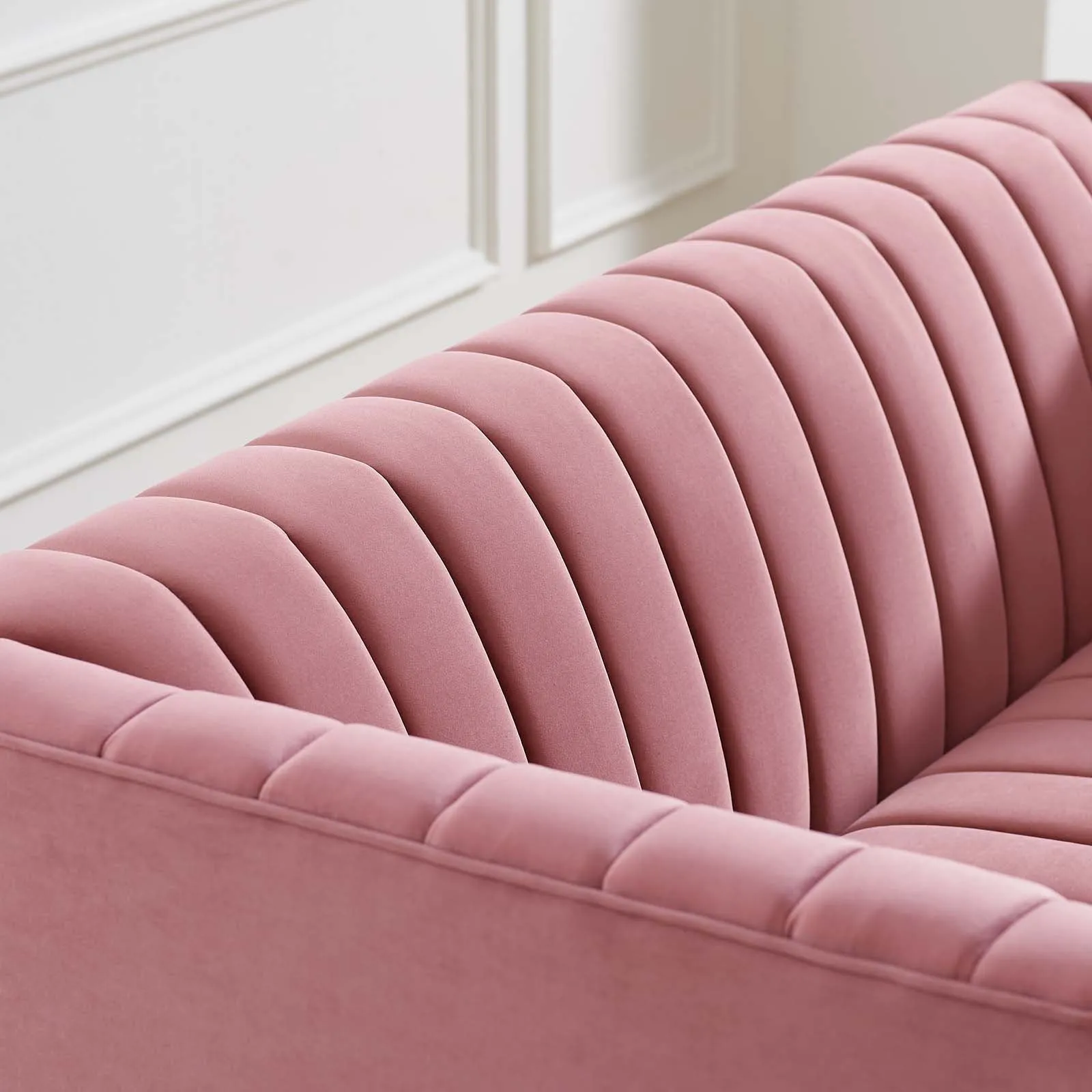 Shift Channel Tufted Performance Velvet Loveseat by Modway
