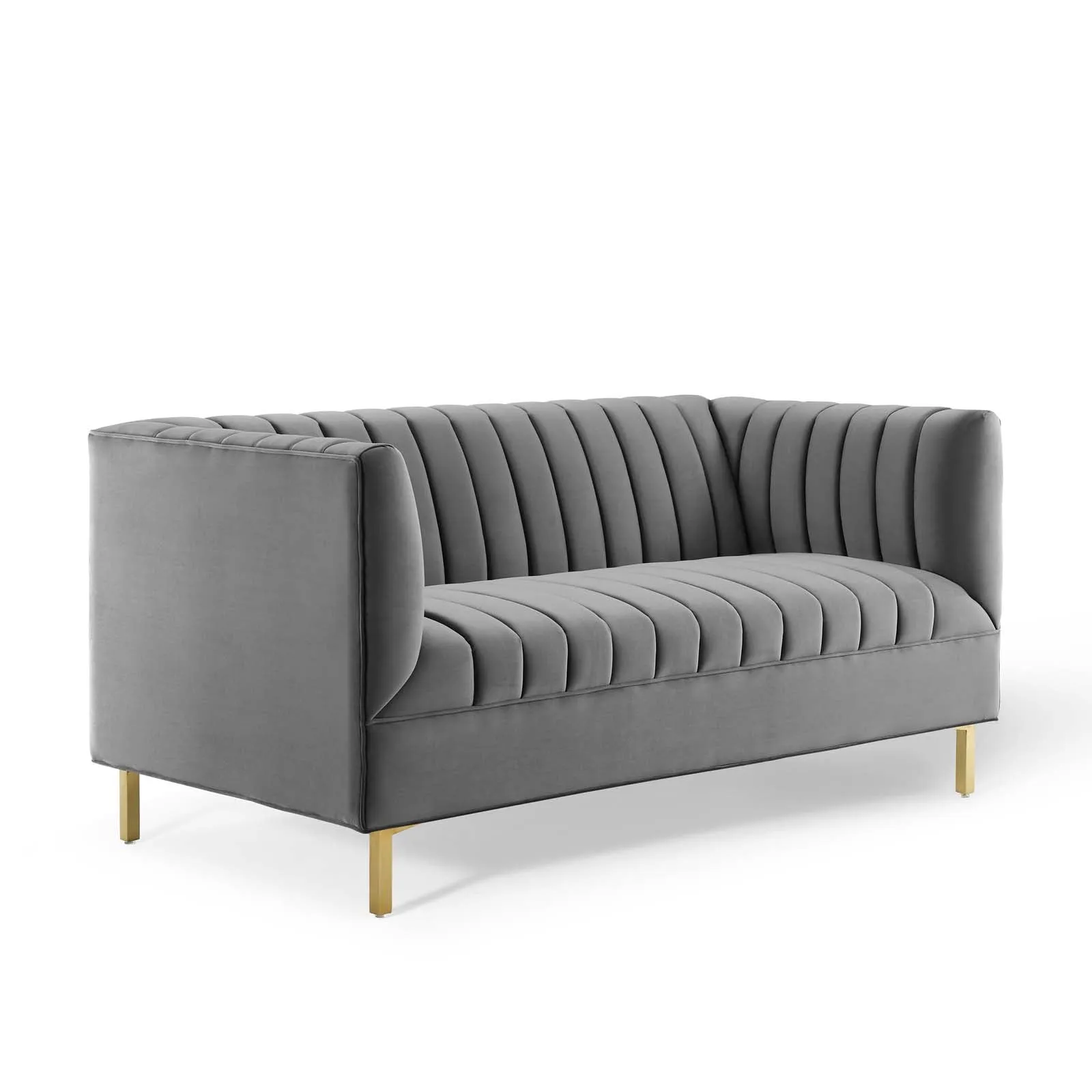 Shift Channel Tufted Performance Velvet Loveseat by Modway
