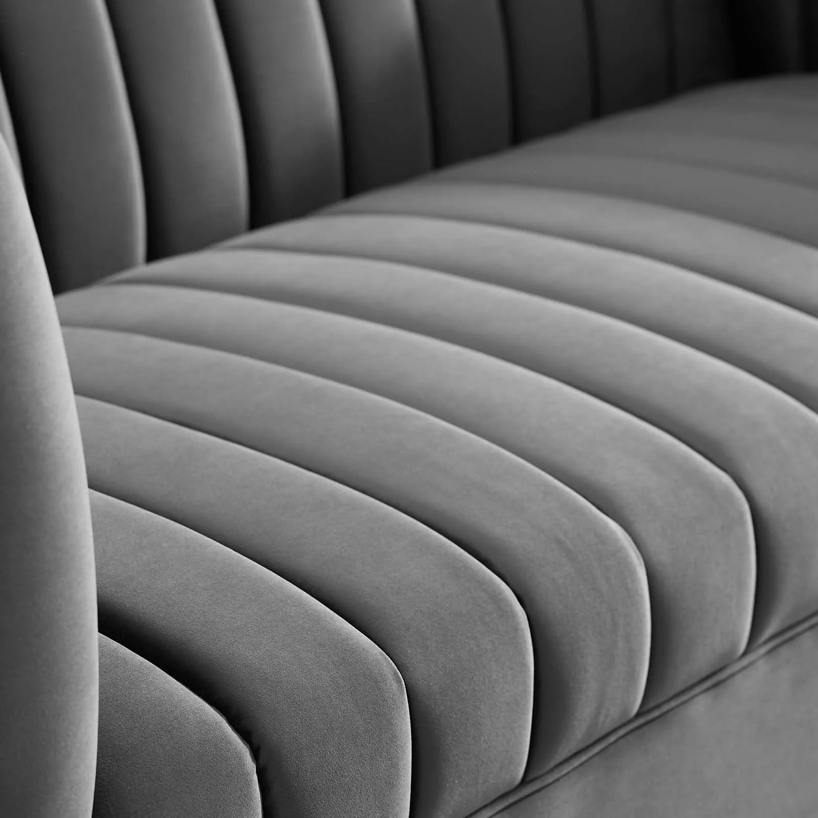Shift Channel Tufted Performance Velvet Loveseat by Modway