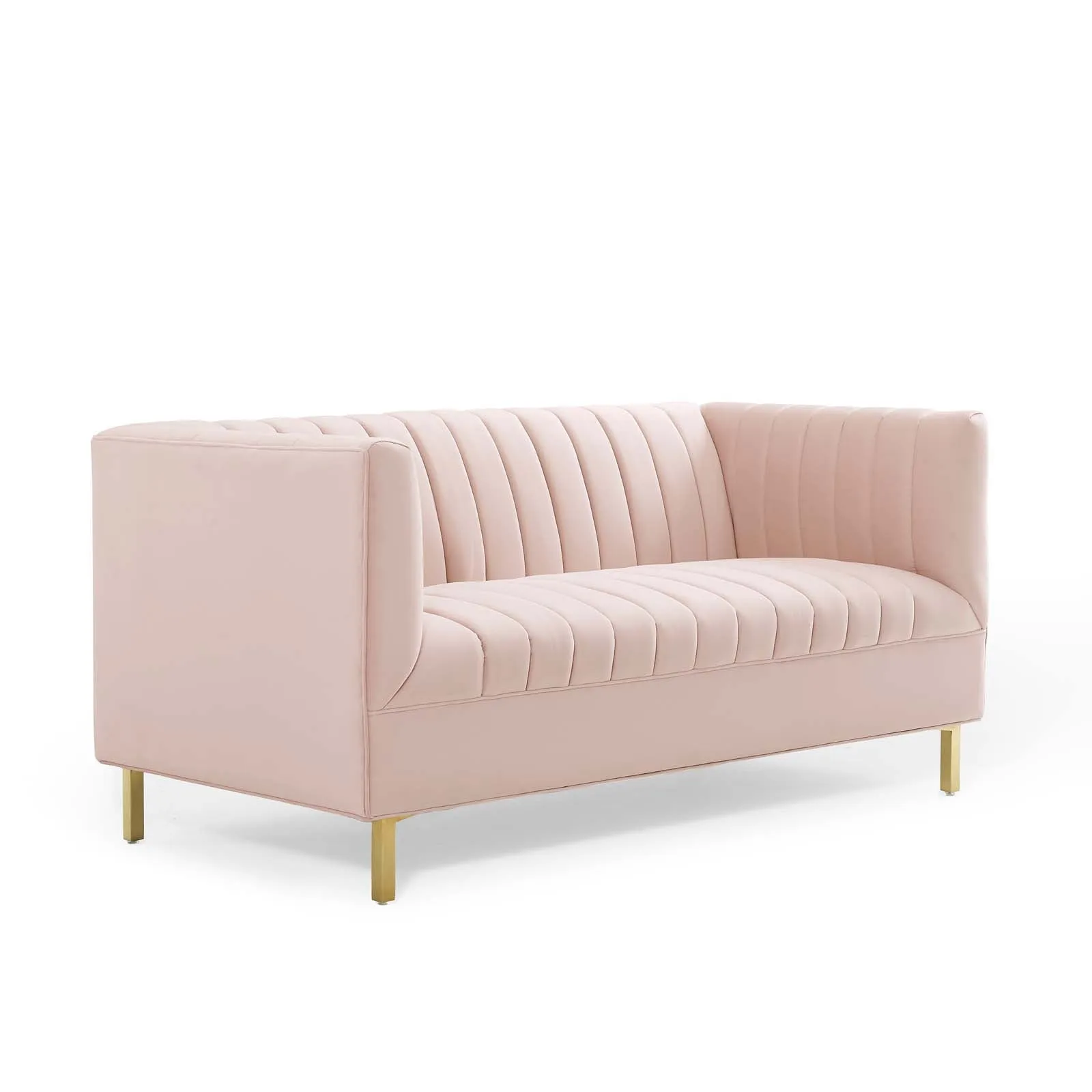 Shift Channel Tufted Performance Velvet Loveseat by Modway