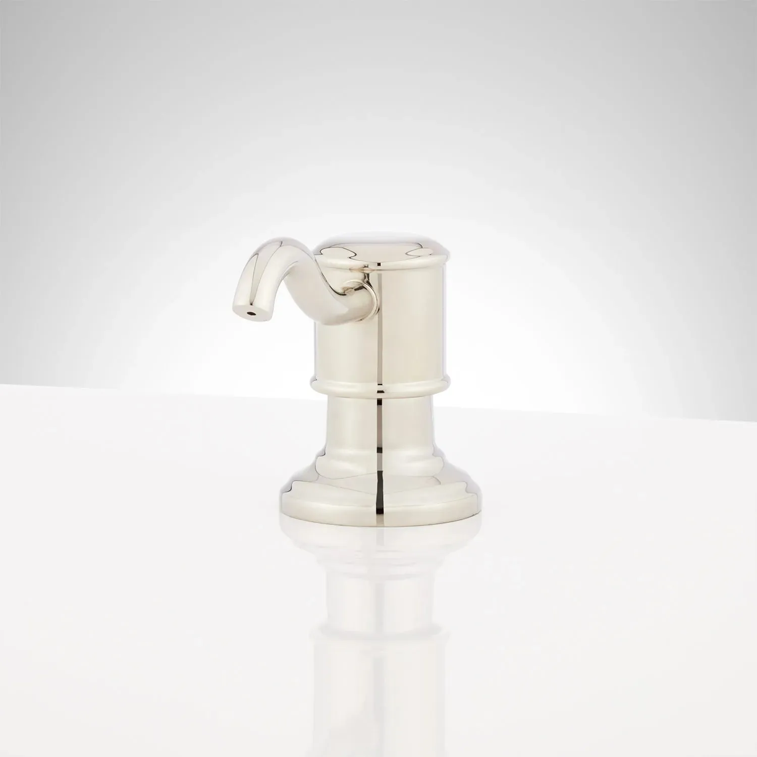 Signature Hardware 448559 Amberly Soap Dispenser, Polished Nickel