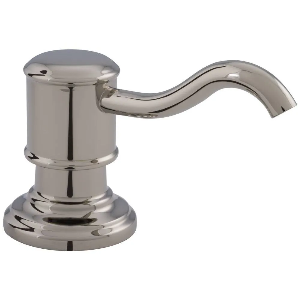 Signature Hardware 448559 Amberly Soap Dispenser, Polished Nickel