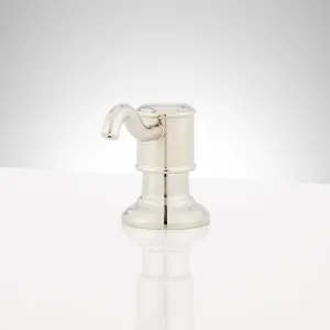 Signature Hardware 448559 Amberly Soap Dispenser, Polished Nickel