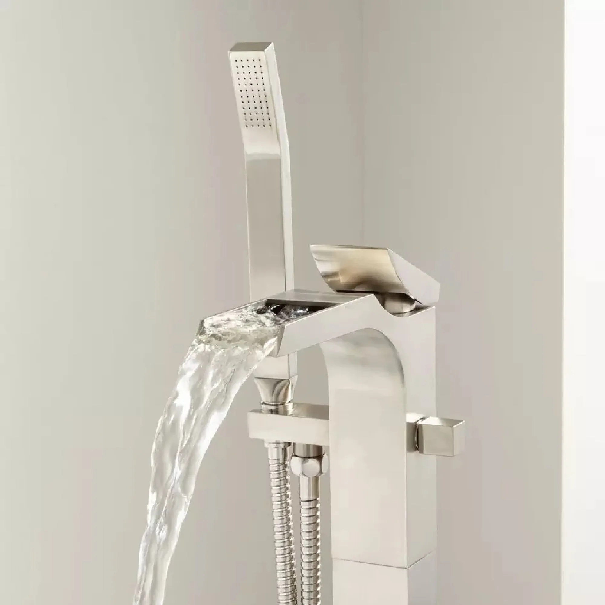 Signature Hardware SH441088CP Willis Freestanding Waterfall Tub Faucet - Chrome