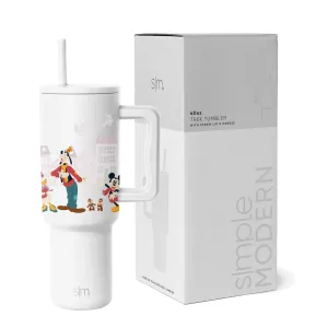 Simple Modern TK40SH-DFC-R Disney 40 Oz Stainless Steel Trek Tumbler W/Straw Lid, Mickey Mouse & Friends Carol