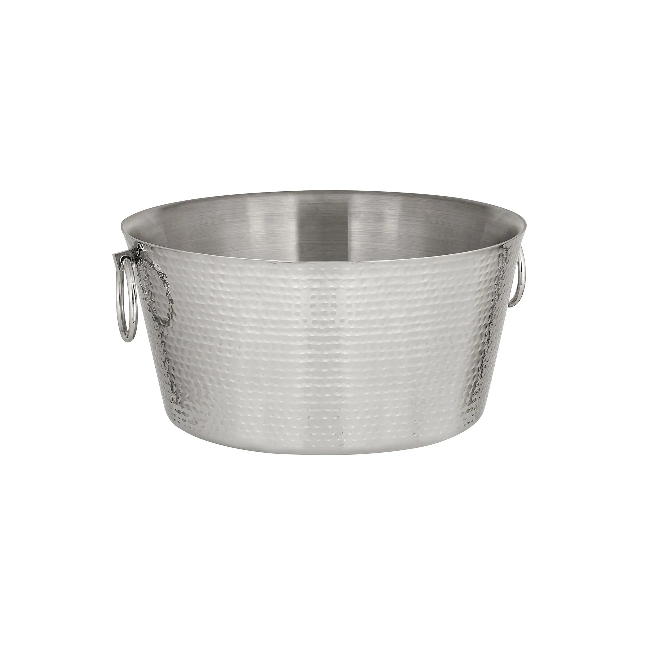 SKI 30 Quart Hammered Double Walled Stainless Steel Beverage Tub