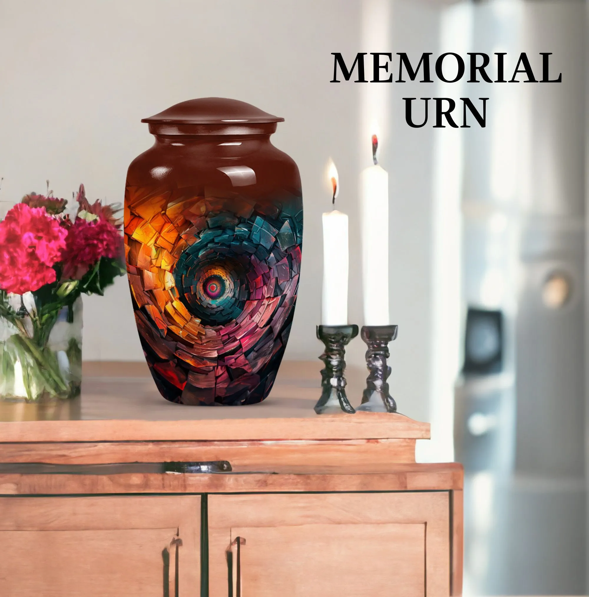 Spiral Bliss Memorial Urn for Human Ashes