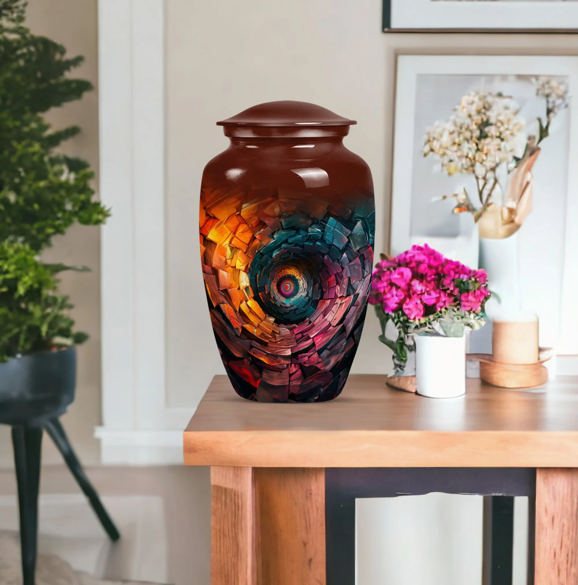 Spiral Bliss Memorial Urn for Human Ashes