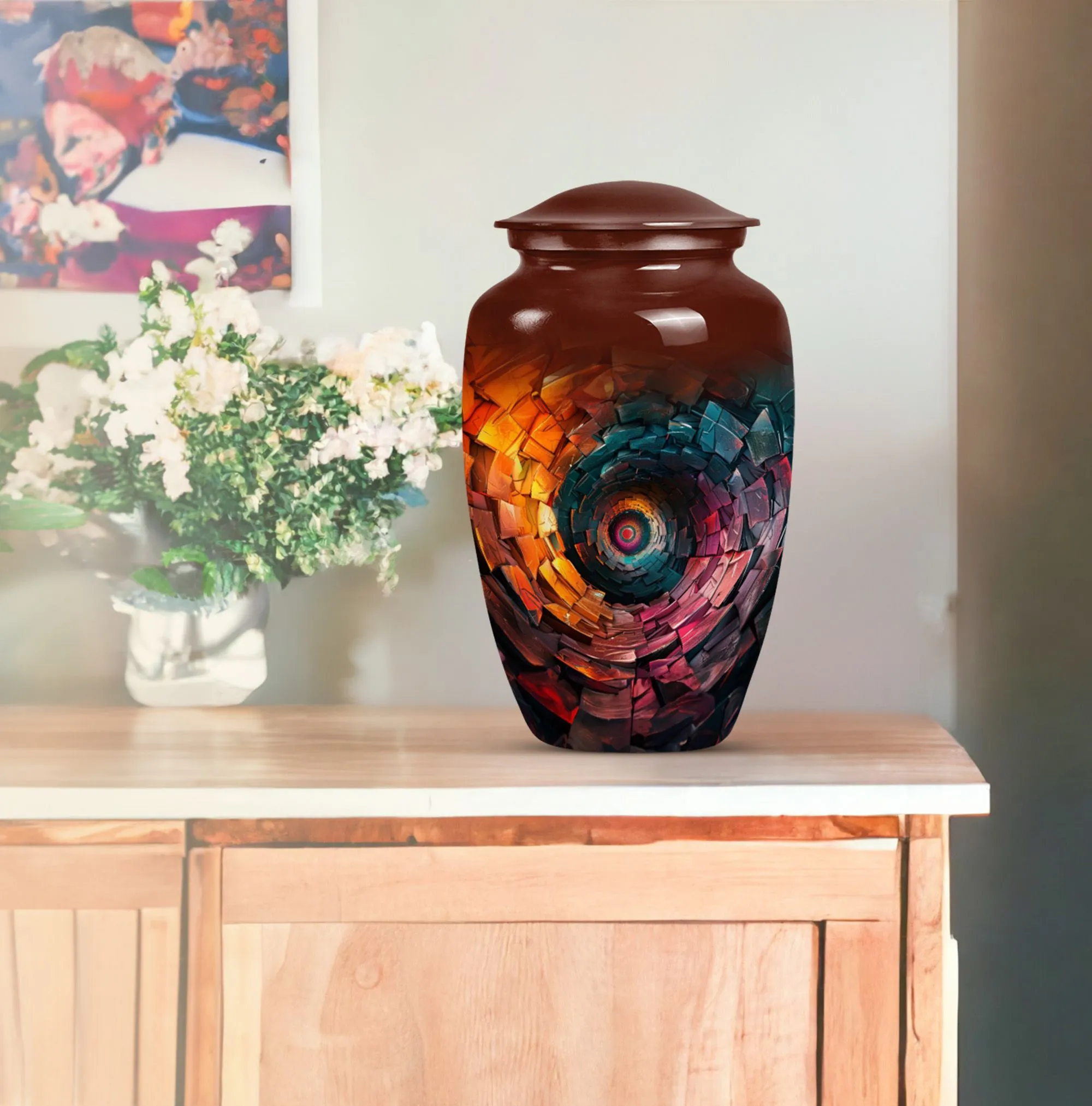 Spiral Bliss Memorial Urn for Human Ashes