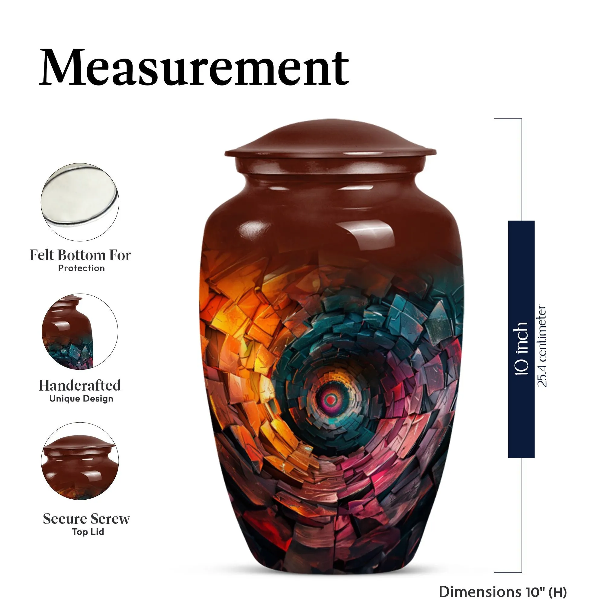 Spiral Bliss Memorial Urn for Human Ashes
