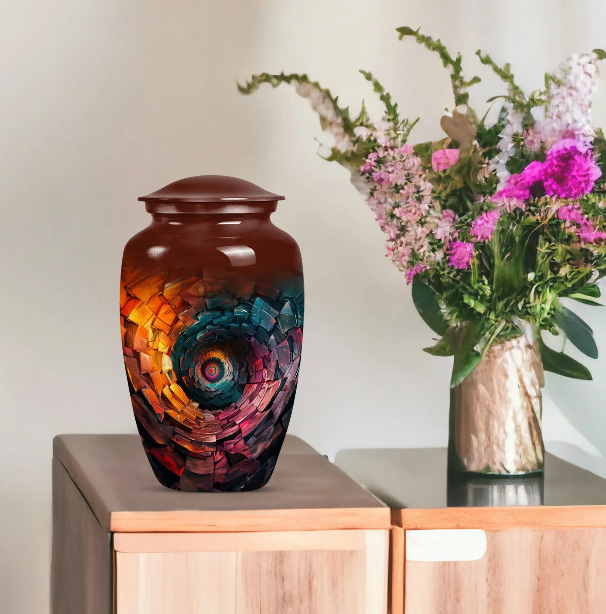 Spiral Bliss Memorial Urn for Human Ashes