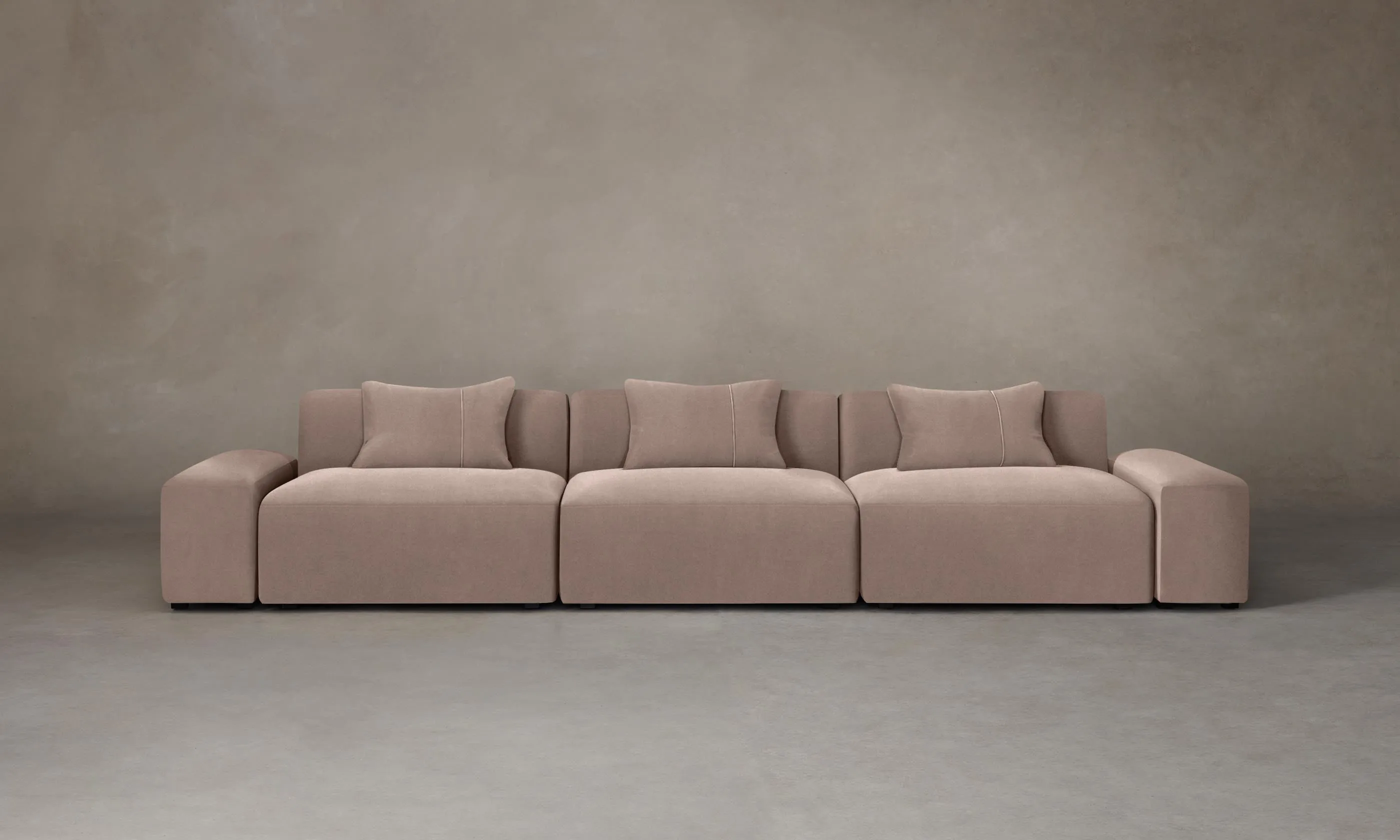 The Breuer Modular Sectional - Mohair Peony