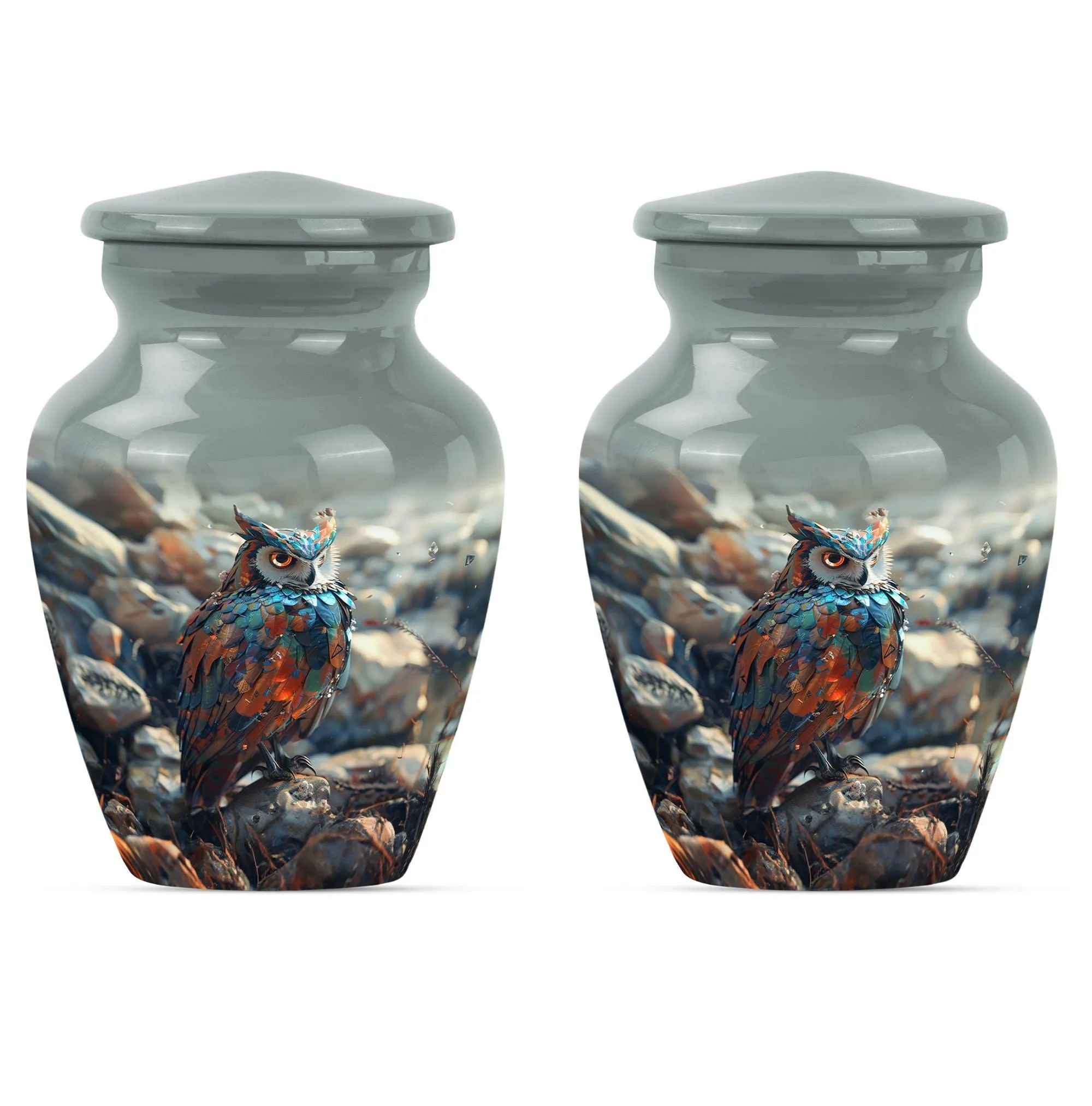 Timeless Owl Urn Tribute: Adult Male Memorial Ashes Keeper