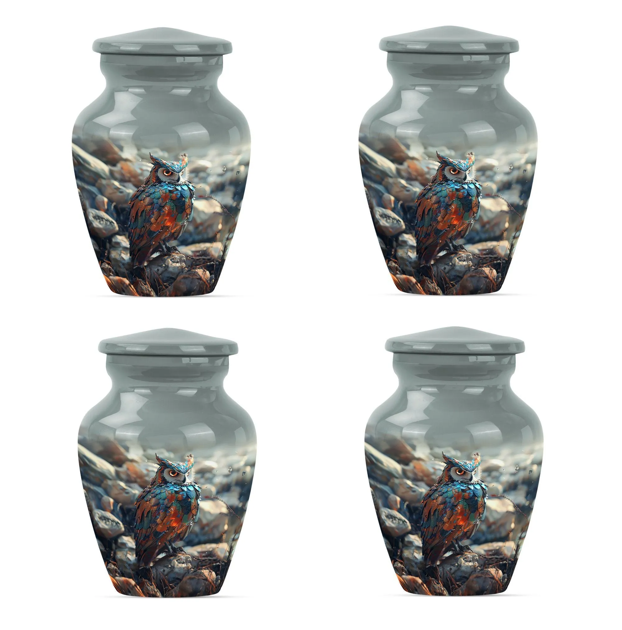 Timeless Owl Urn Tribute: Adult Male Memorial Ashes Keeper