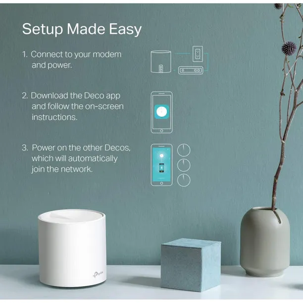 TP-Link Deco W6000 2-pack Wi-Fi 6 Mesh Router Replacement System 2- Mesh Routers