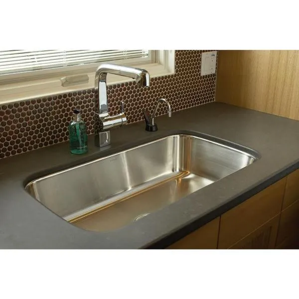 Undertone Undercounter Stainless Steel 32 in. Single Basin Kitchen Sink