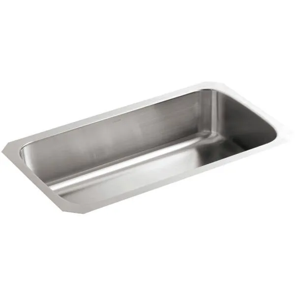 Undertone Undercounter Stainless Steel 32 in. Single Basin Kitchen Sink