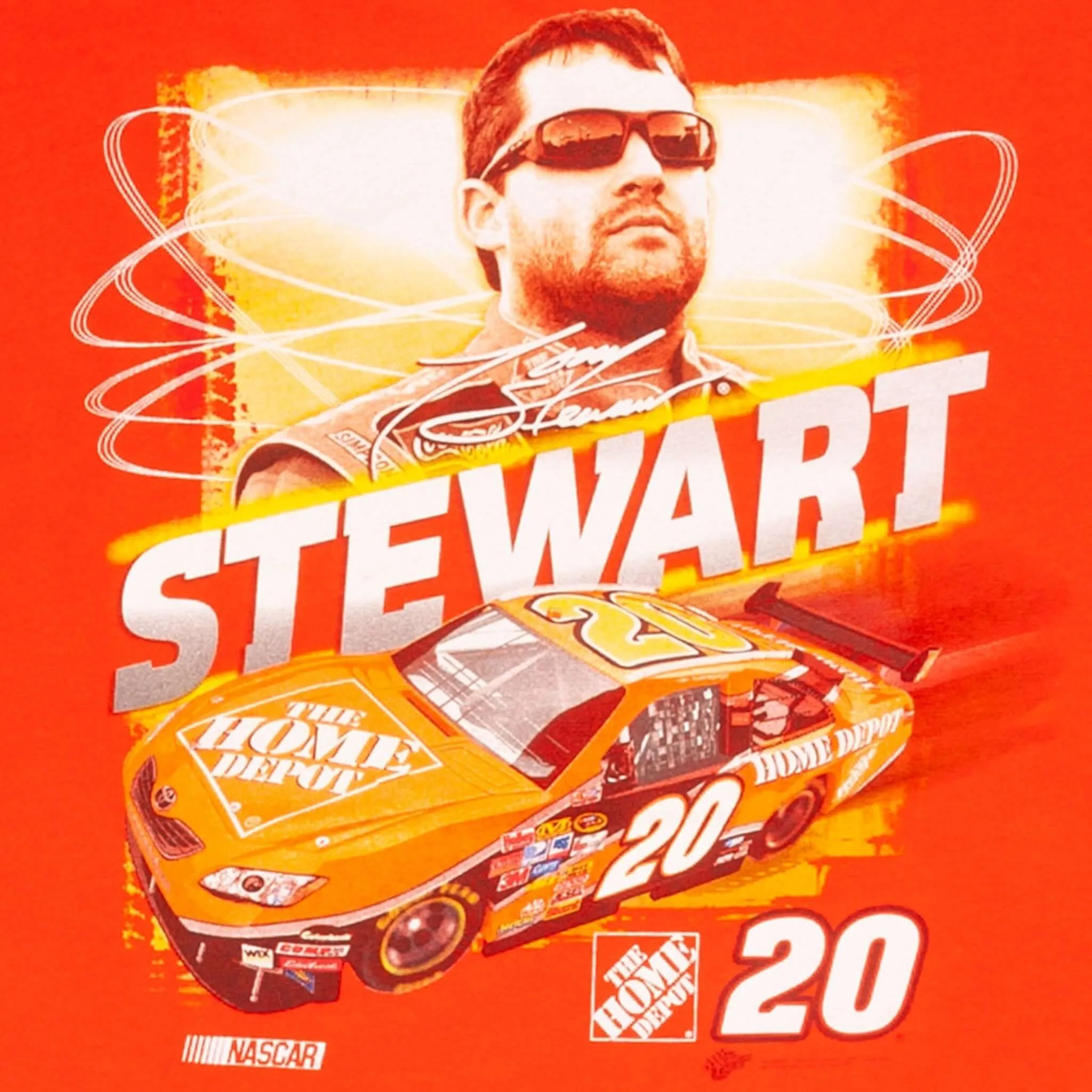 VINTAGE NASCAR TONY STEWART HOME DEPOT 2008 TEE SHIRT SIZE LARGE