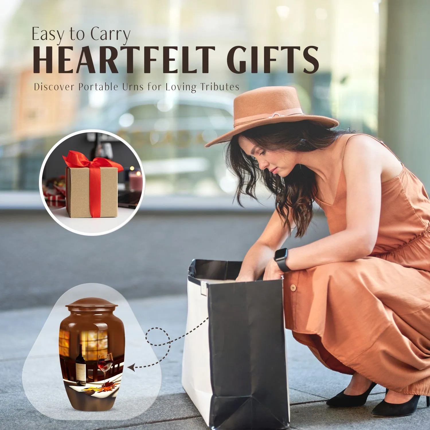 Wine Amazonia Cremation Urn - Unique Memorial Tribute for Adults