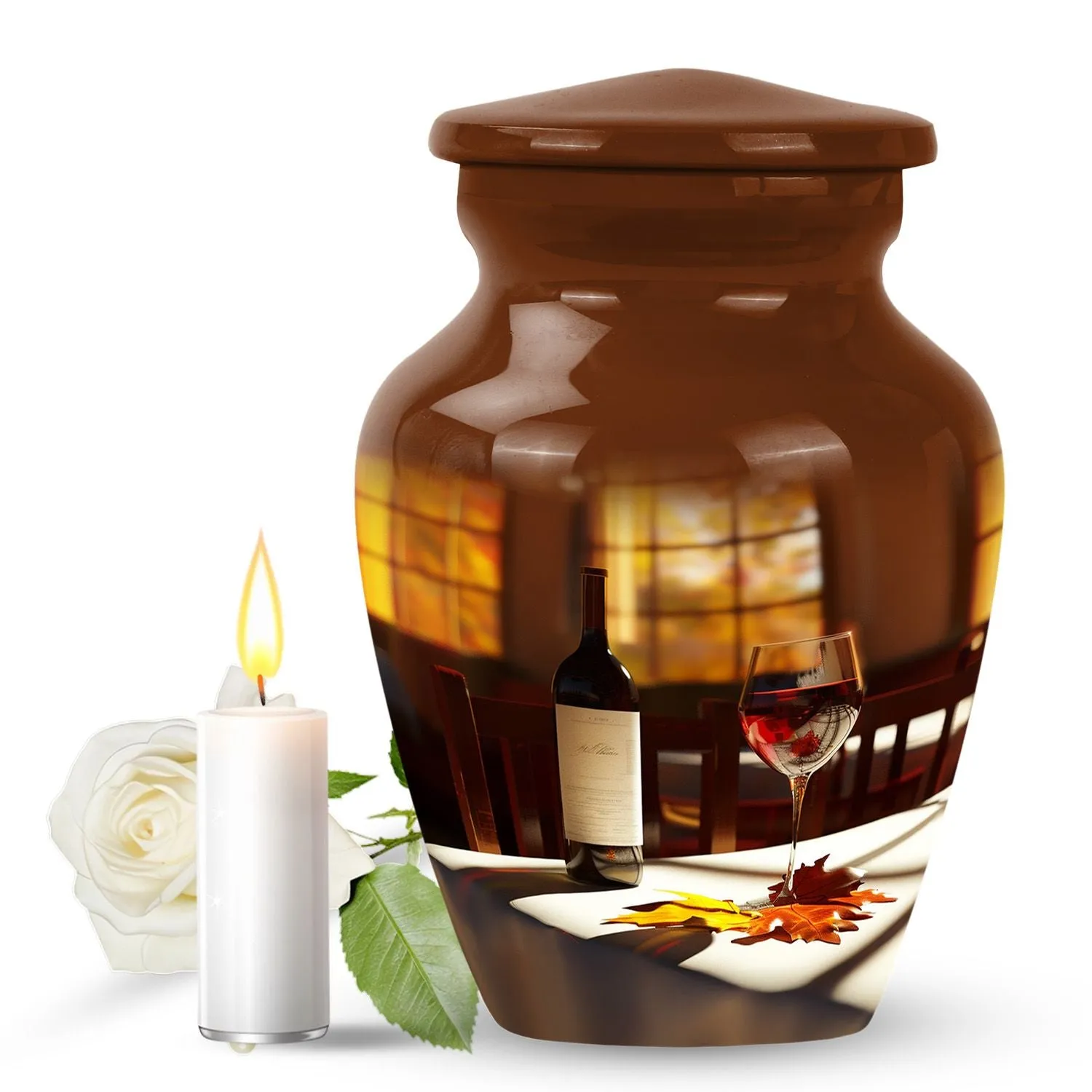 Wine Amazonia Cremation Urn - Unique Memorial Tribute for Adults