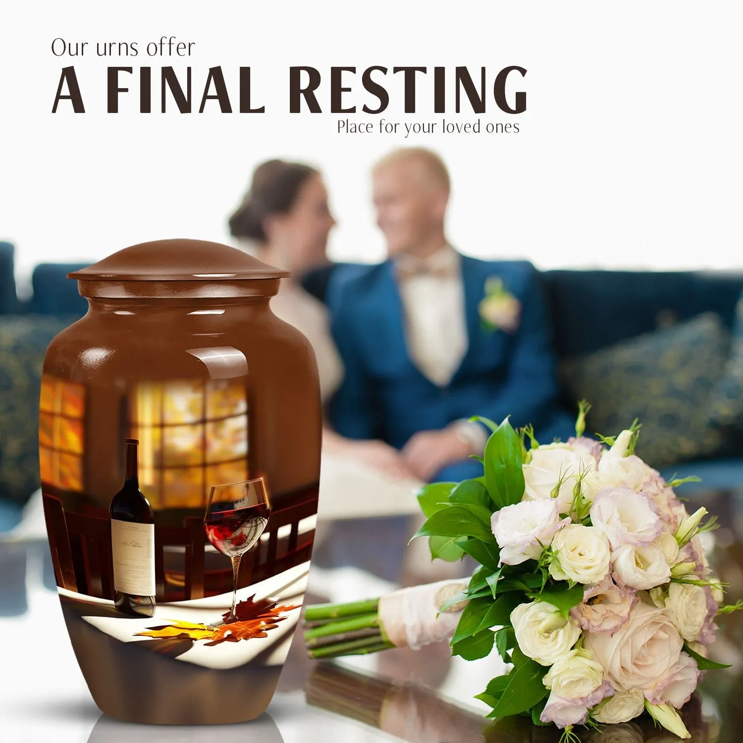 Wine Amazonia Cremation Urn - Unique Memorial Tribute for Adults